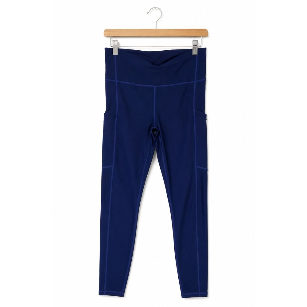 Fabletics High Waisted Pocket Leggings Blue Size Large